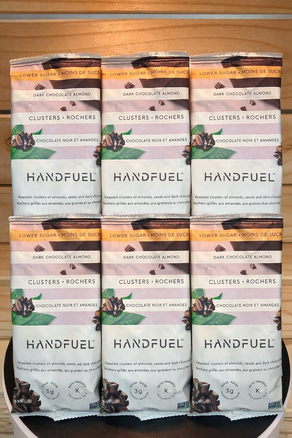 Handfuel Bouchées Amandes et Chocolat Noir (40g) - Paquet de 6 !