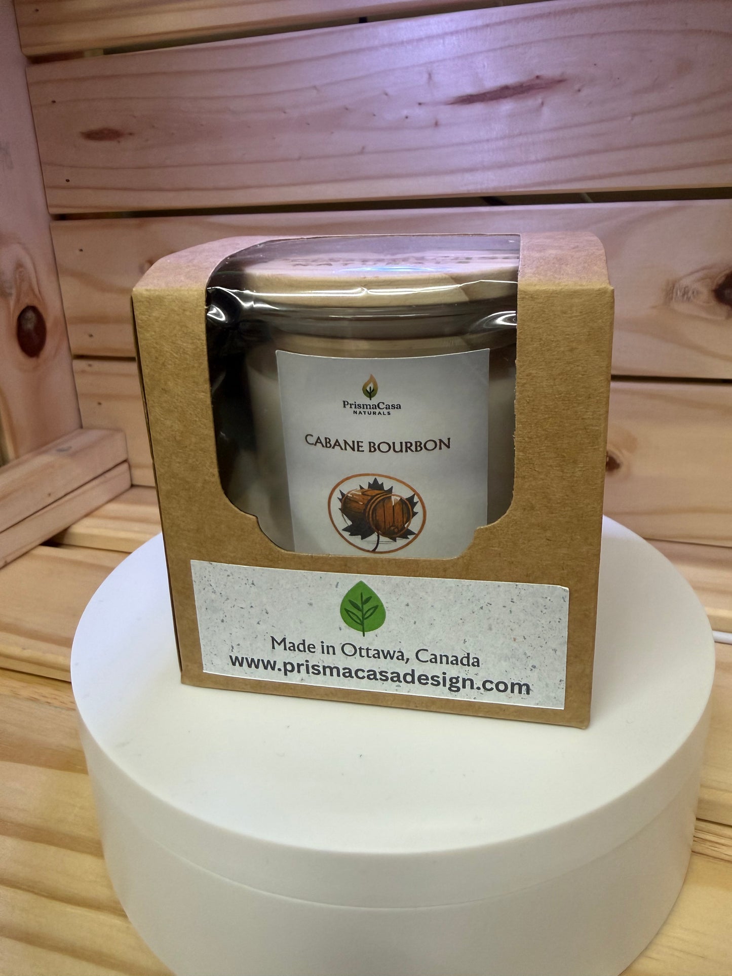 Premium Wooden Wick Candle - Cabane Bourbon