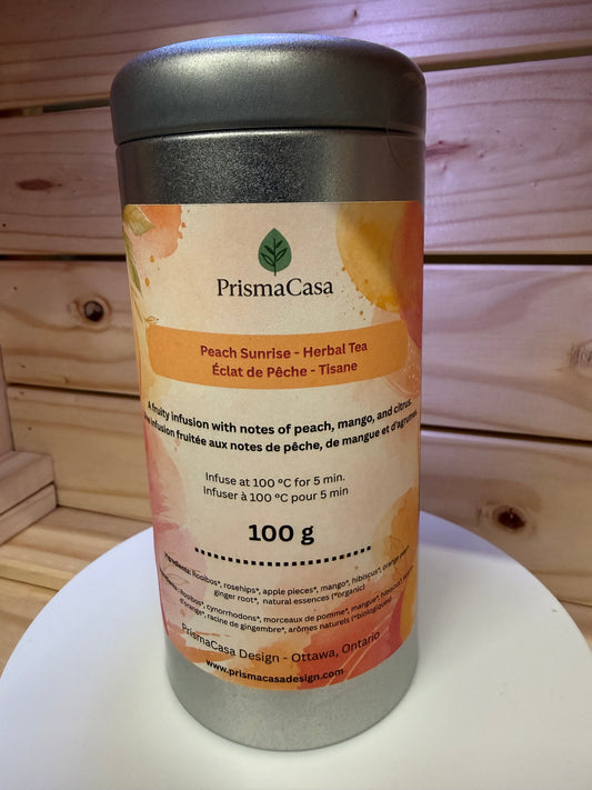 Pêche au lever du soleil – Thé Rooibos biologique à la pêche (100 g)