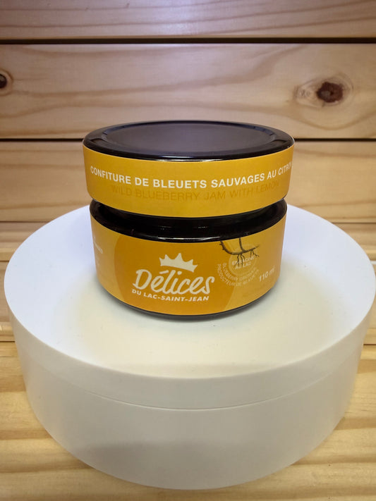 Délices du Lac-Saint-Jean - Confiture de bleuets sauvages au citron (110 mL)