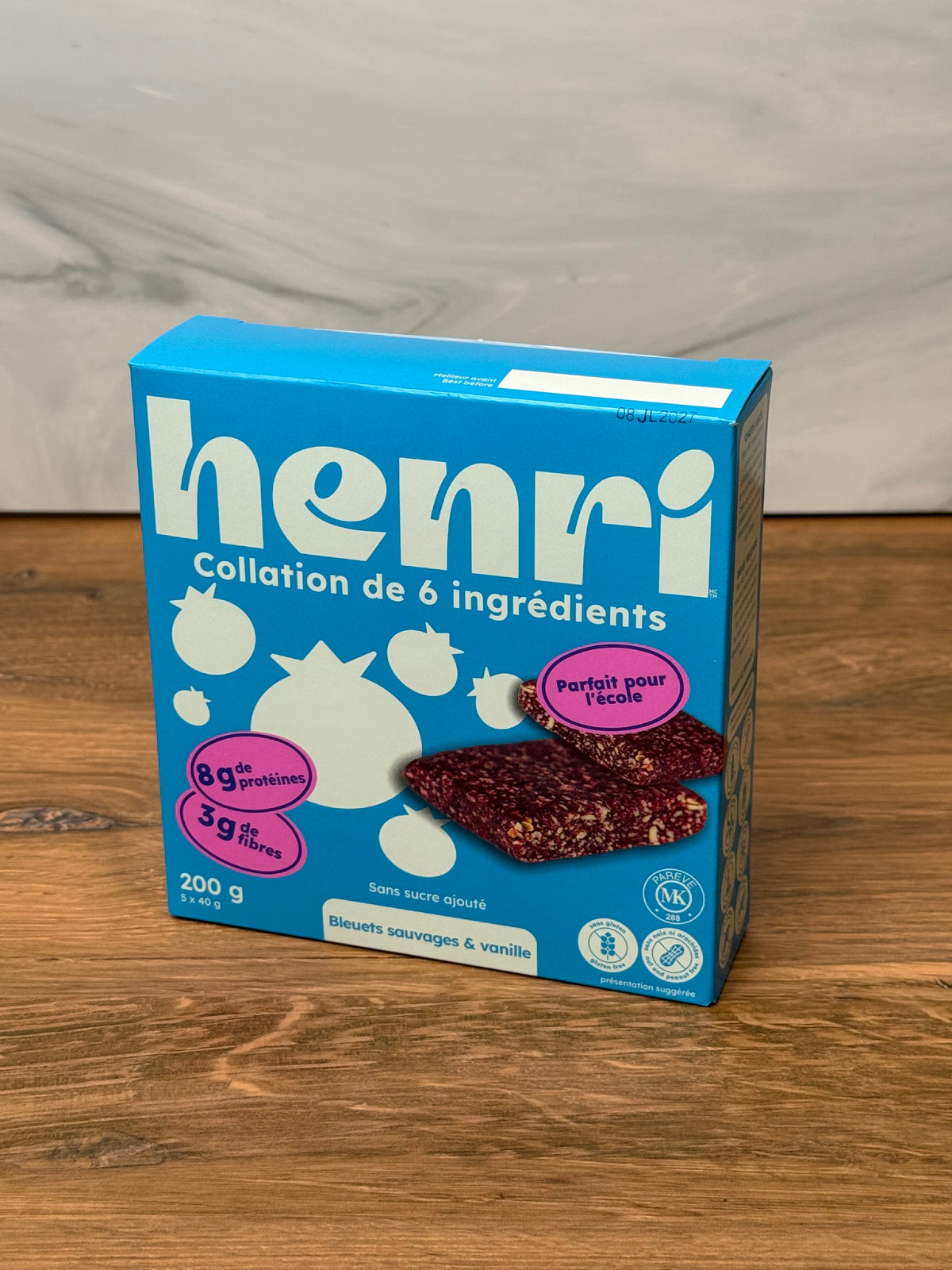 Henri Gluten-Free Snack Bars (Box of 5 x 40 g)