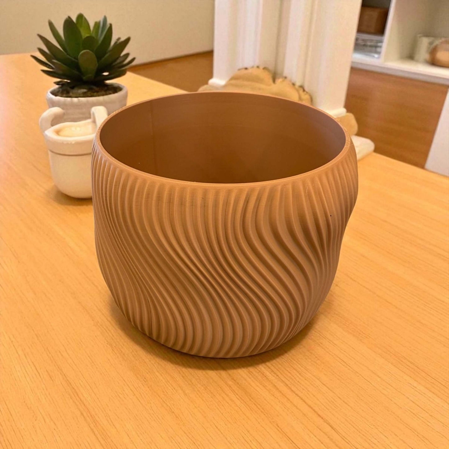 Modern Wave Planter β 3D Printed Plant Pot by Charles Regaud Design