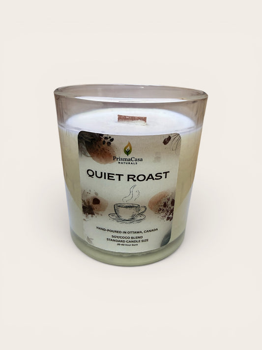 Bougie haut de gamme à mèche en bois - Torréfaction paisible