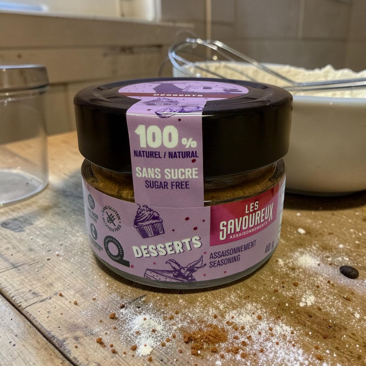 Les Savoureux Desserts seasoning 40 g, made in Québec