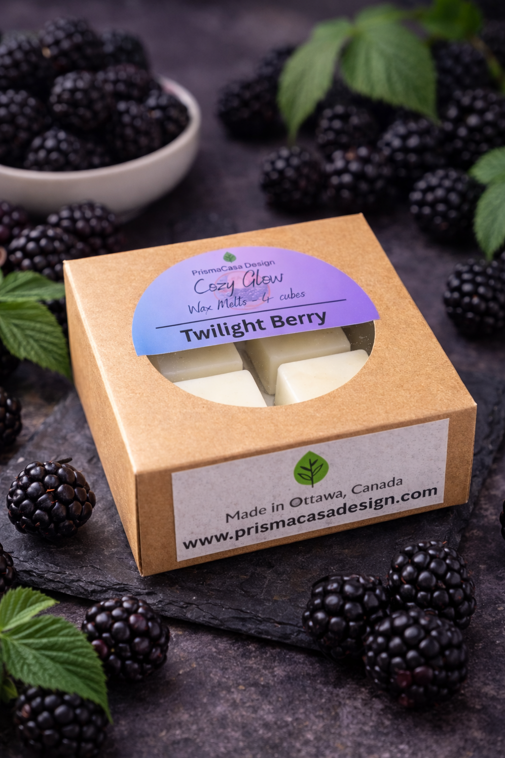 Cozy Glow soy-coconut wax melts, 4 cubes, additional view