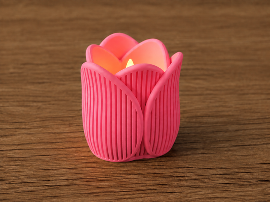 Porte-bougie chauffe-plat LED Tulipe