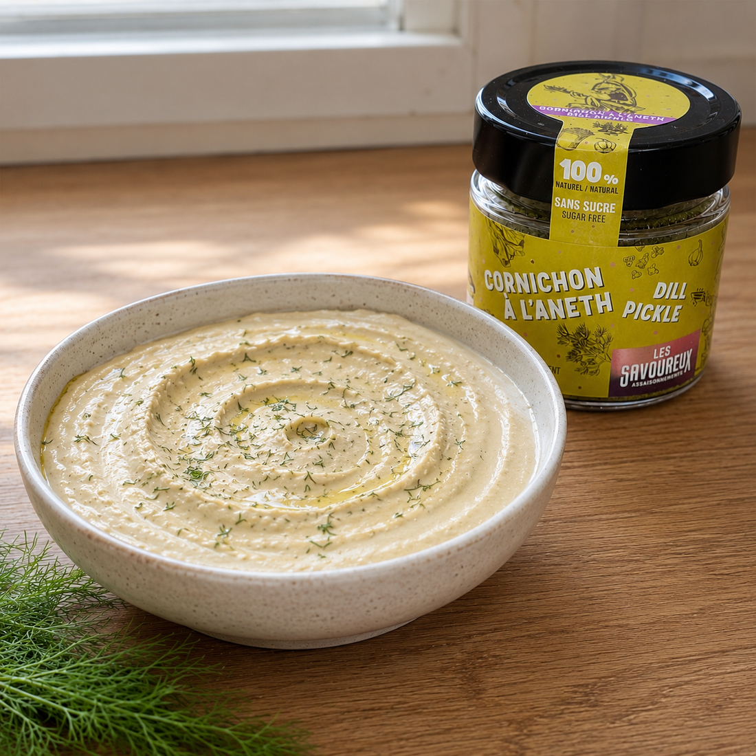 Dill Pickle Hummus Dip