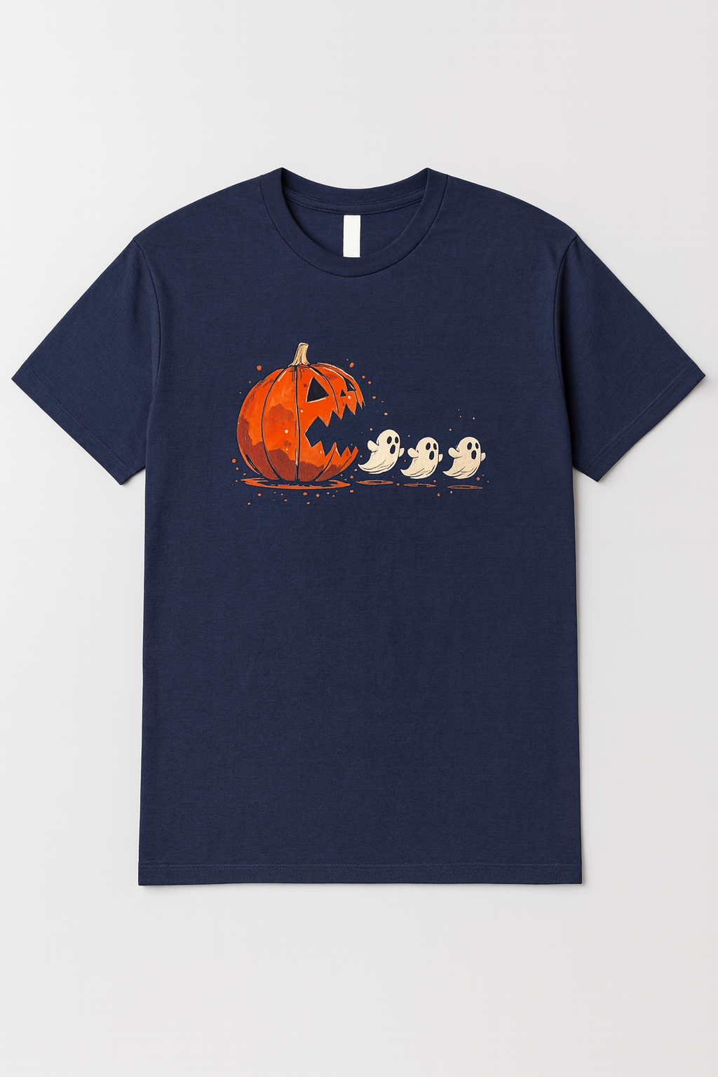 Pumpkin vs. Ghosts – Comical Halloween Tee