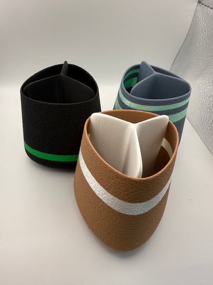 Modern 3D Printed Pen Holder with Compartments