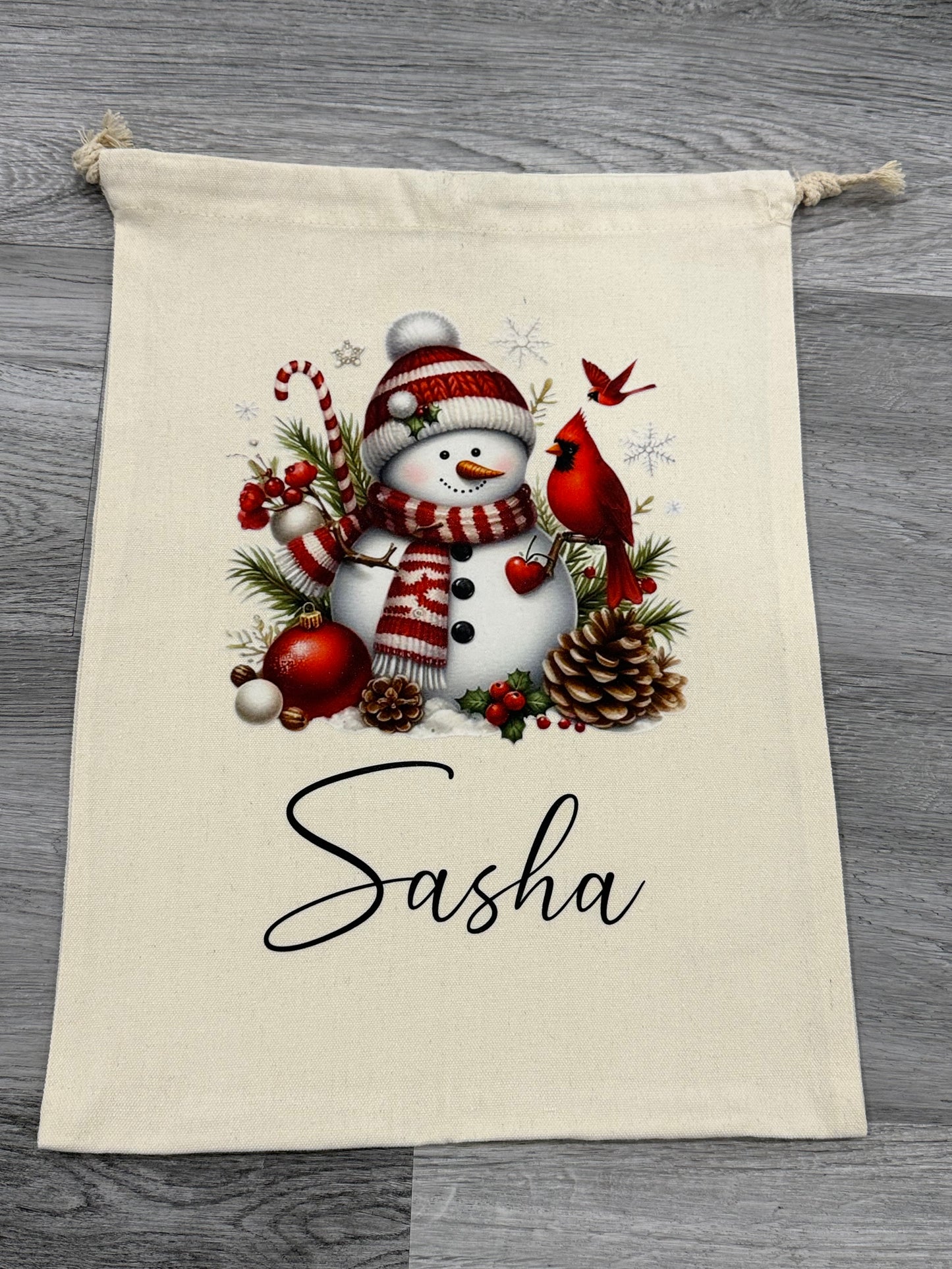 Custom Christmas Drawstring Gift Bags – Personalized Holiday Magic!