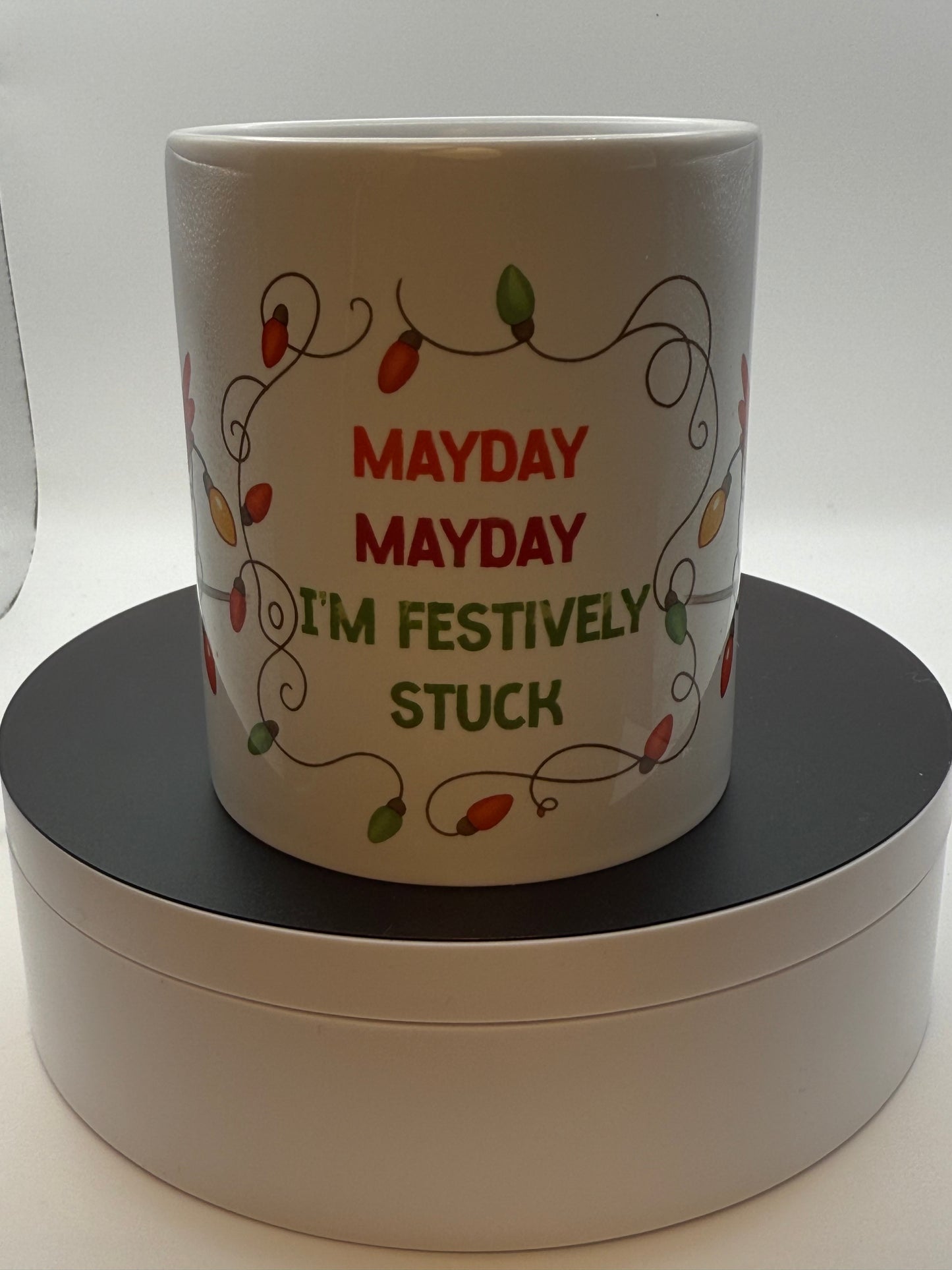 Festively Stuck Cardinal Mug – Holiday Edition
