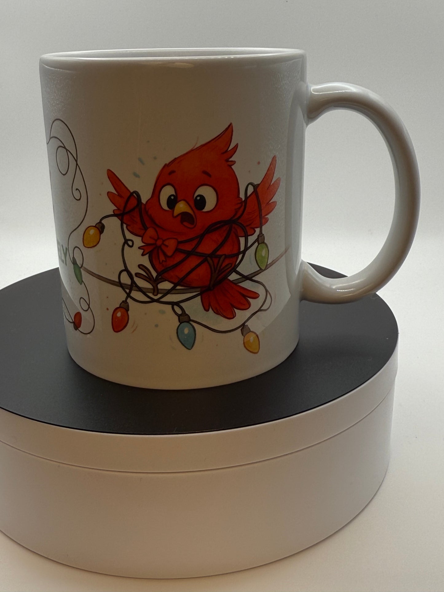 Festively Stuck Cardinal Mug – Holiday Edition