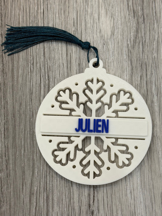 Christmas tree Custom Snowflake Ornament