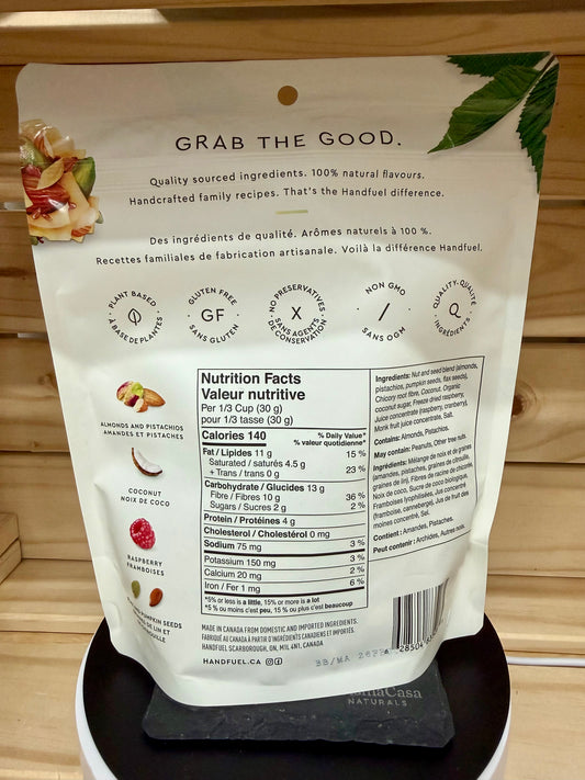 Handfuel - Bouchées framboise pistache (120 g)