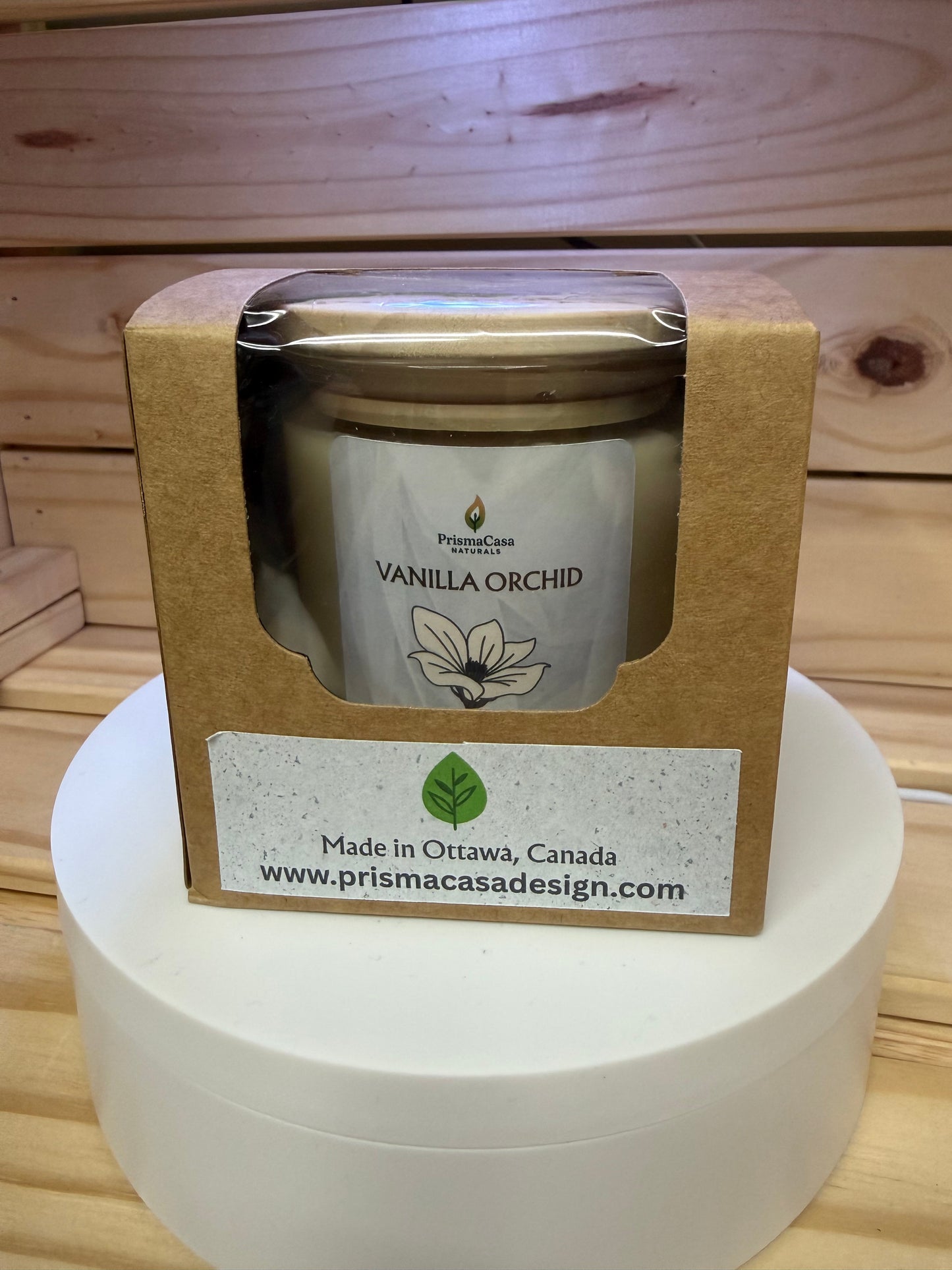 Premium Wooden Wick Candle - Vanilla Orchid