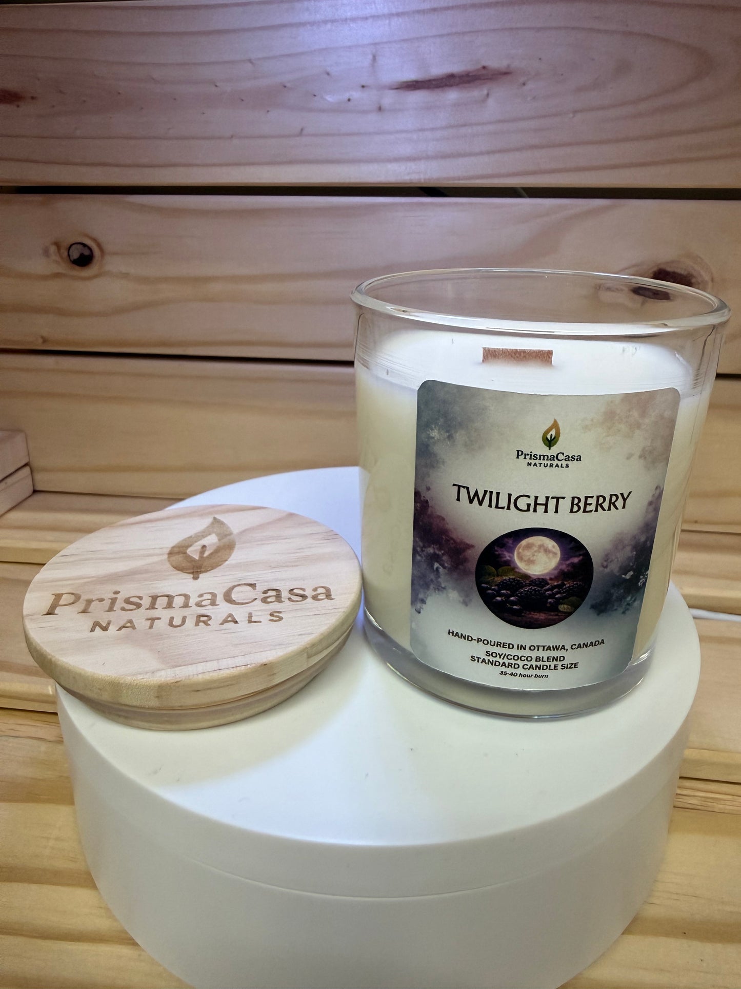 Premium Wooden Wick Candle - Twilight Berry