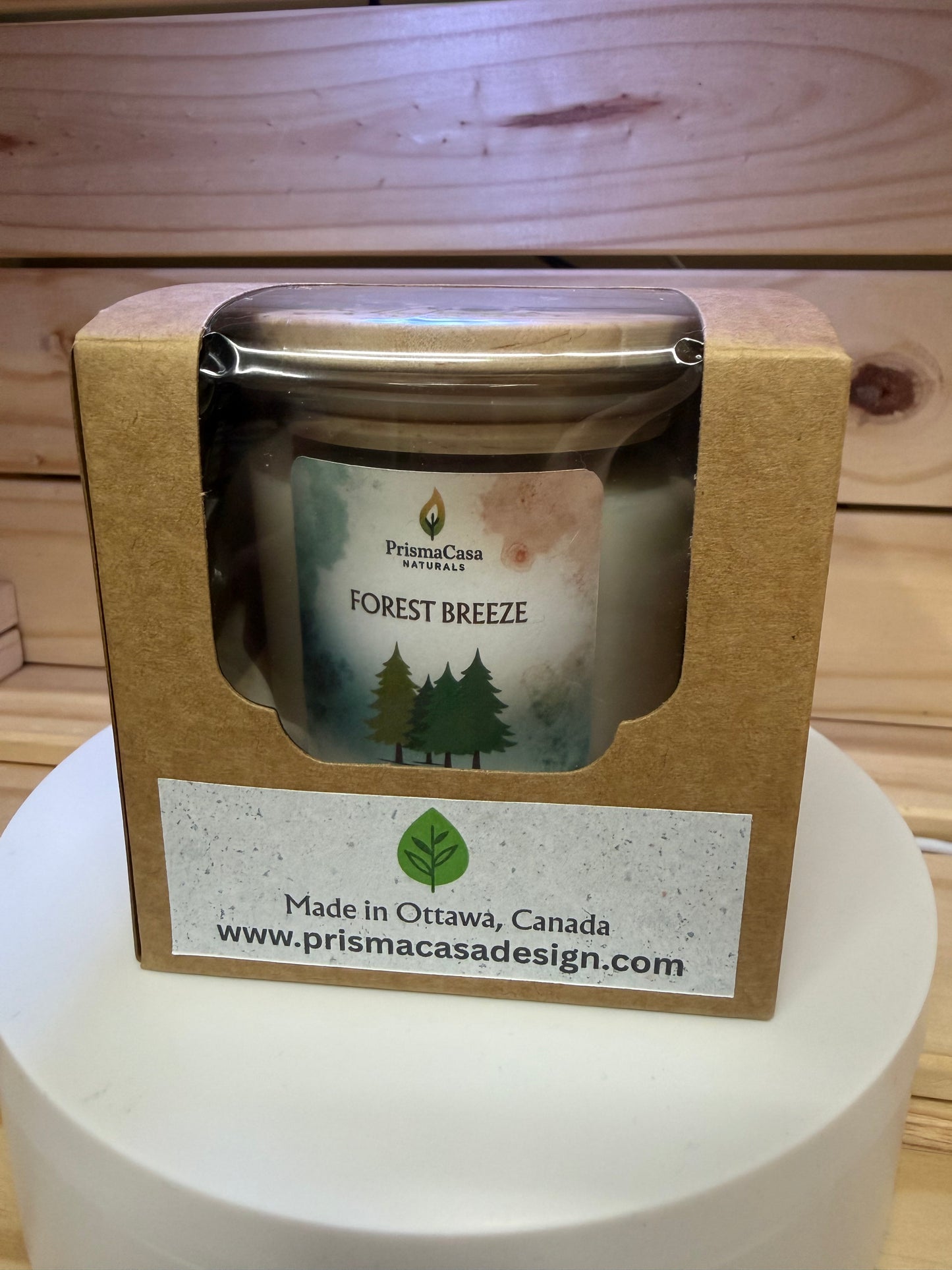 Premium Wooden Wick Candle - Forest Breeze
