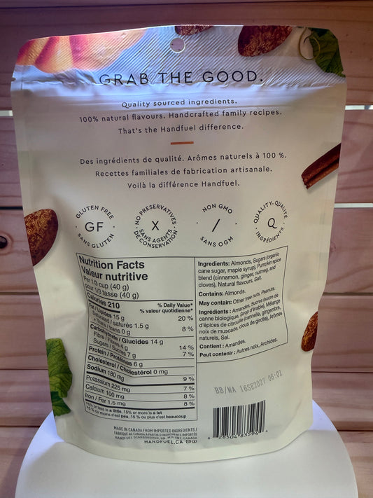 Handfuel - Amandes à la citrouille épicée - 120g