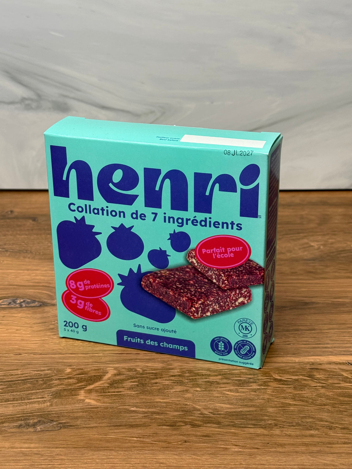 Henri Gluten-Free Snack Bars (Box of 5 x 40 g)