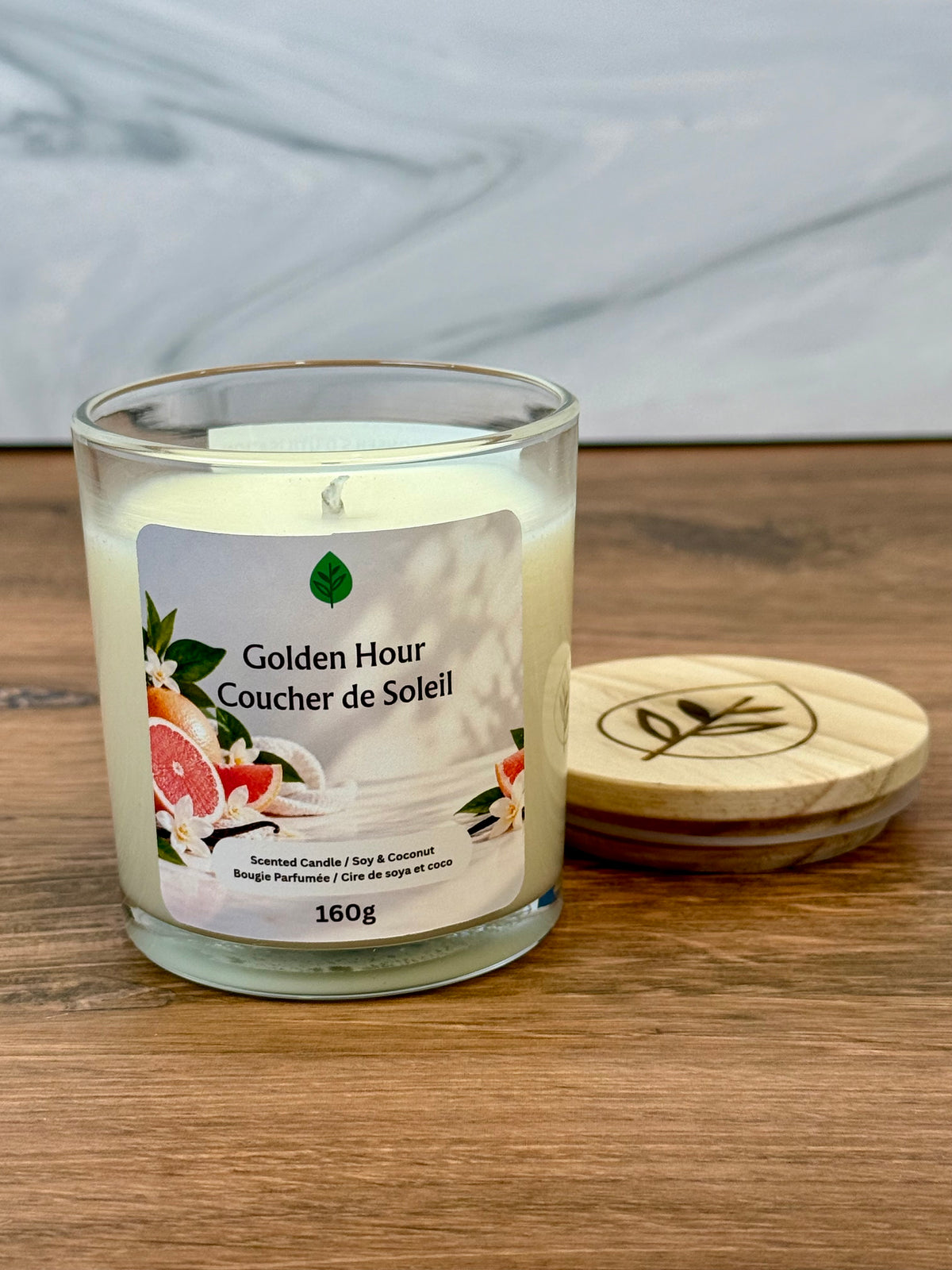 Golden Hour – Scented Soy & Coconut Candle (160 g)