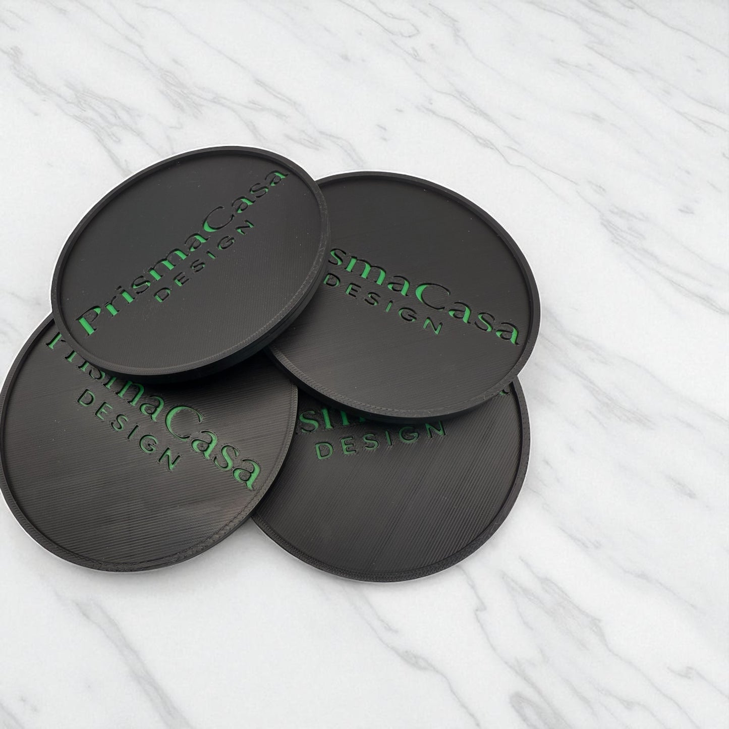 Custom 3D Printed Coasters with Cork Backing