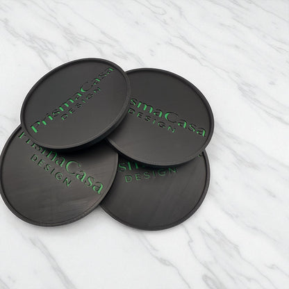 Custom 3D Printed Coasters with Cork Backing