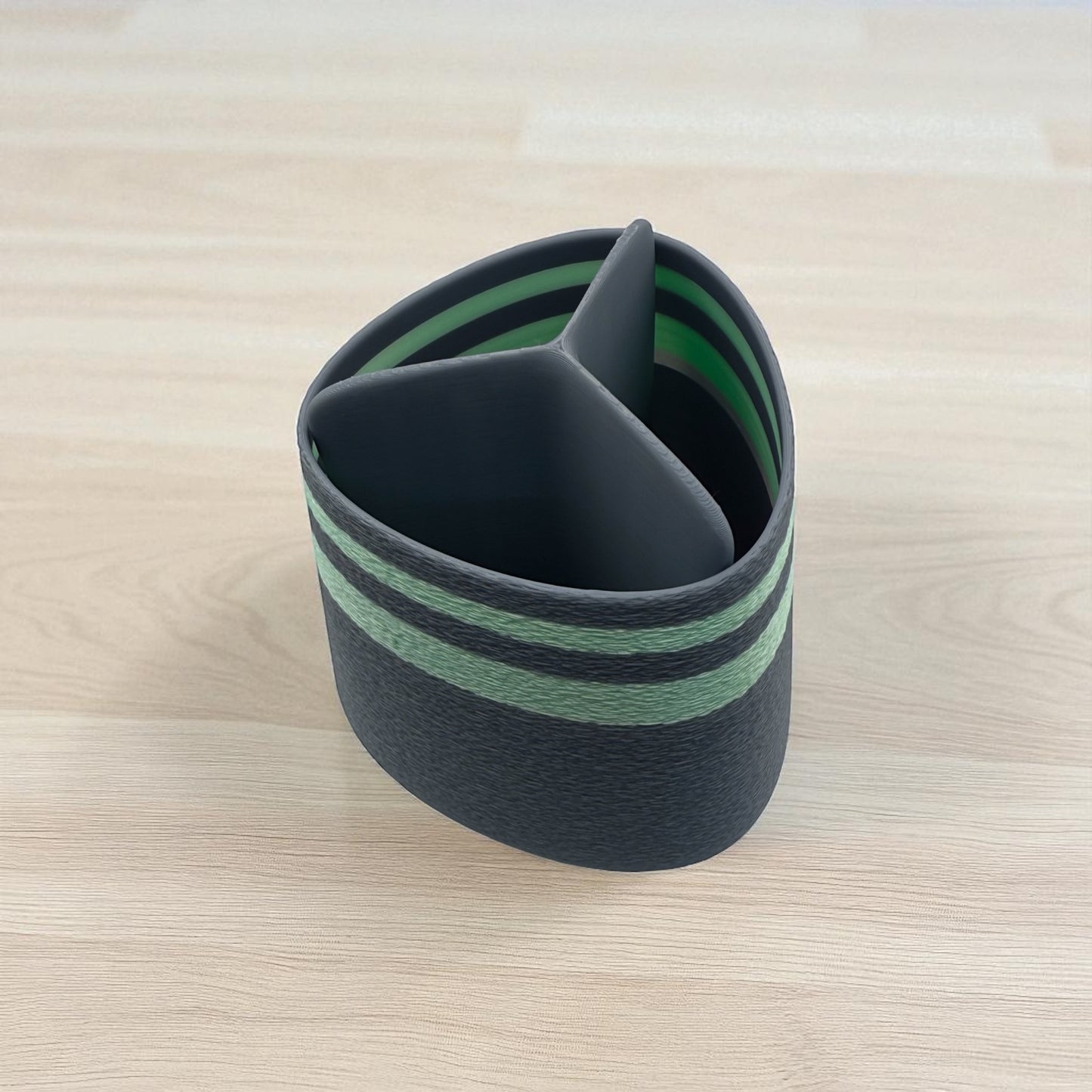 Modern 3D Printed Pen Holder with Compartments