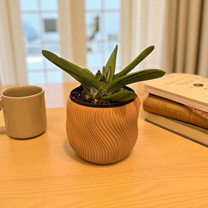 Modern Wave Planter – 3D Printed Plant Pot by Charles Regaud Design