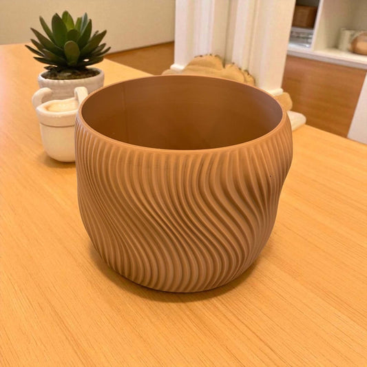 Modern Wave Planter – 3D Printed Plant Pot by Charles Regaud Design