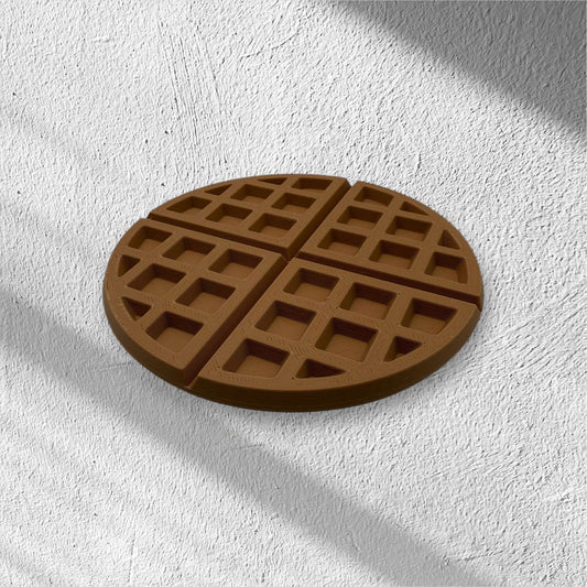 Fun kitchen and dining table coaster shaped like a waffle