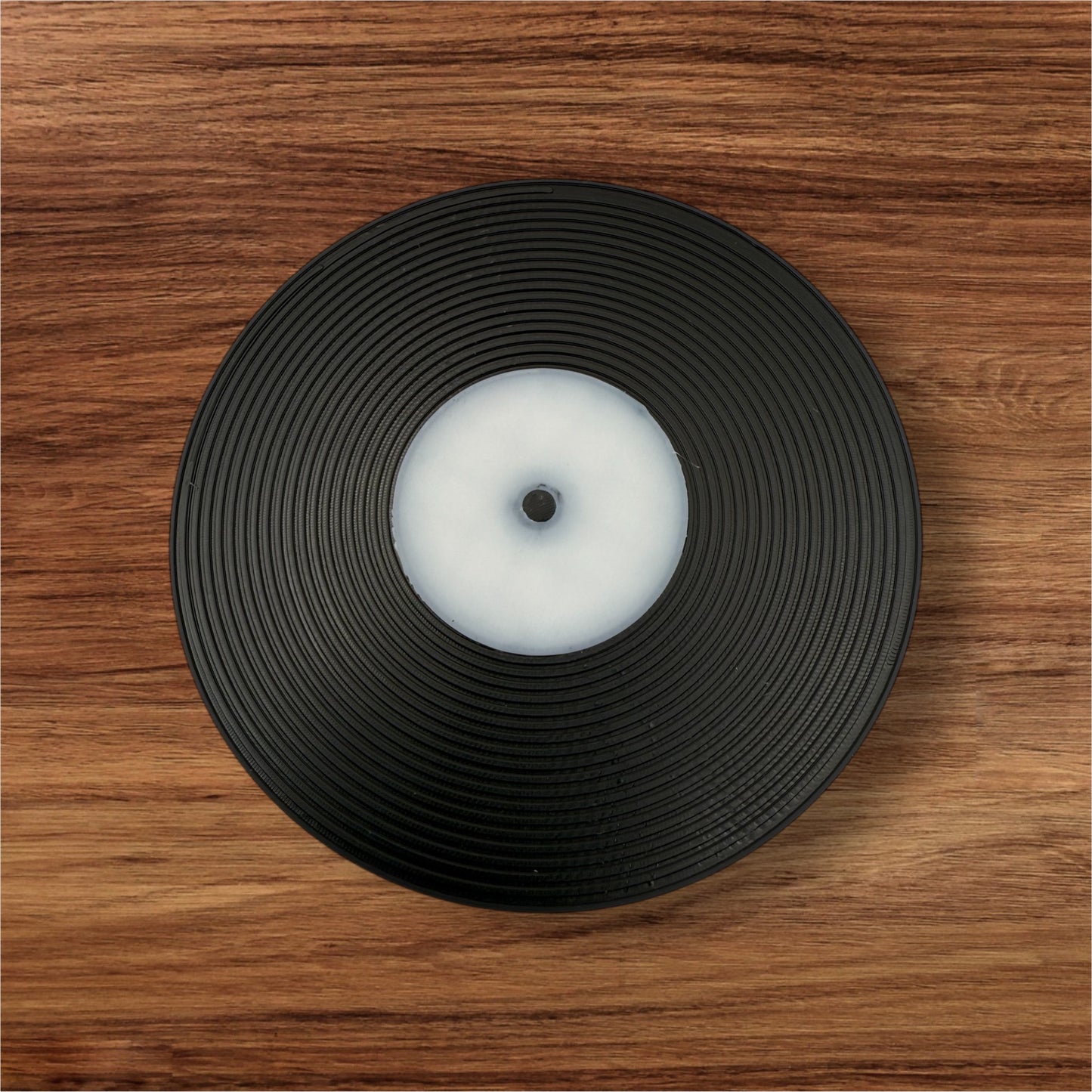 Vinyl Record Coaster Set of Five with Turntable Holder