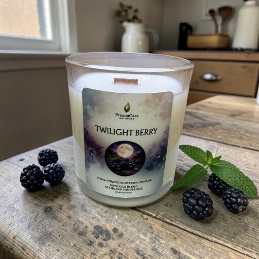 Premium Wooden Wick Candle - Twilight Berry