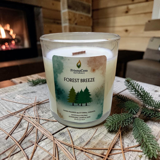 Premium Wooden Wick Candle - Forest Breeze