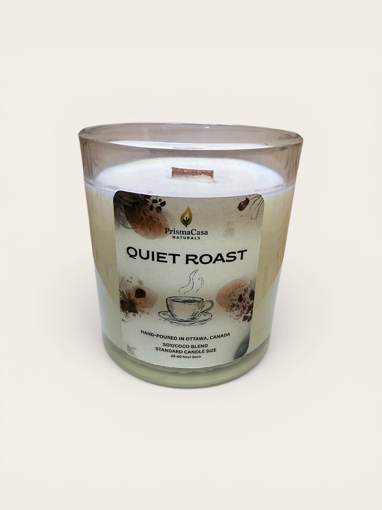 Premium Wooden Wick Candle - Quiet Roast