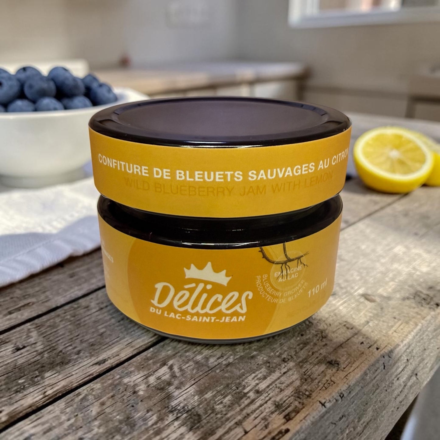 Délices du Lac-Saint-Jean - Wild Blueberry Jam with Lemon (110mL)