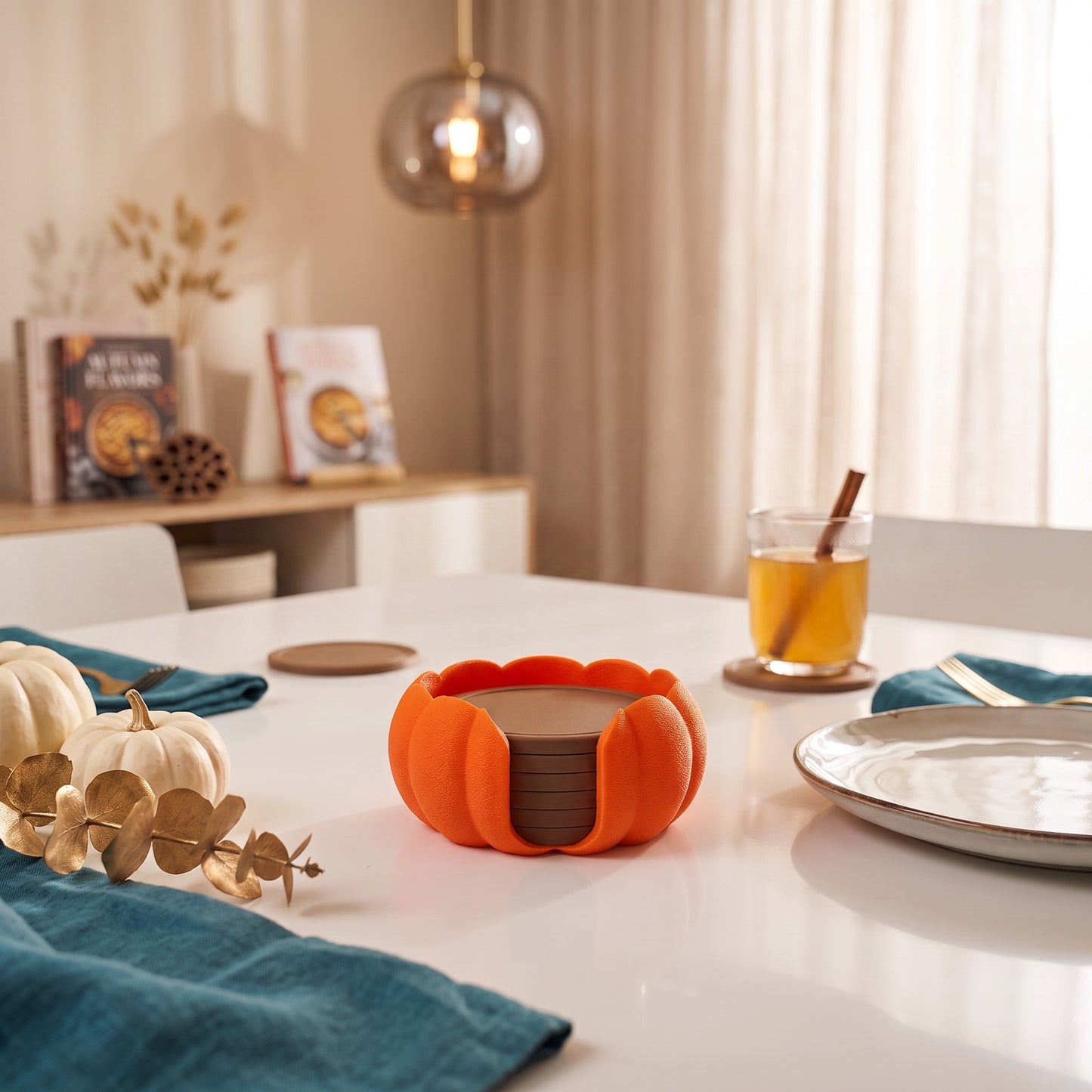 🎃 Pumpkin Coaster Set