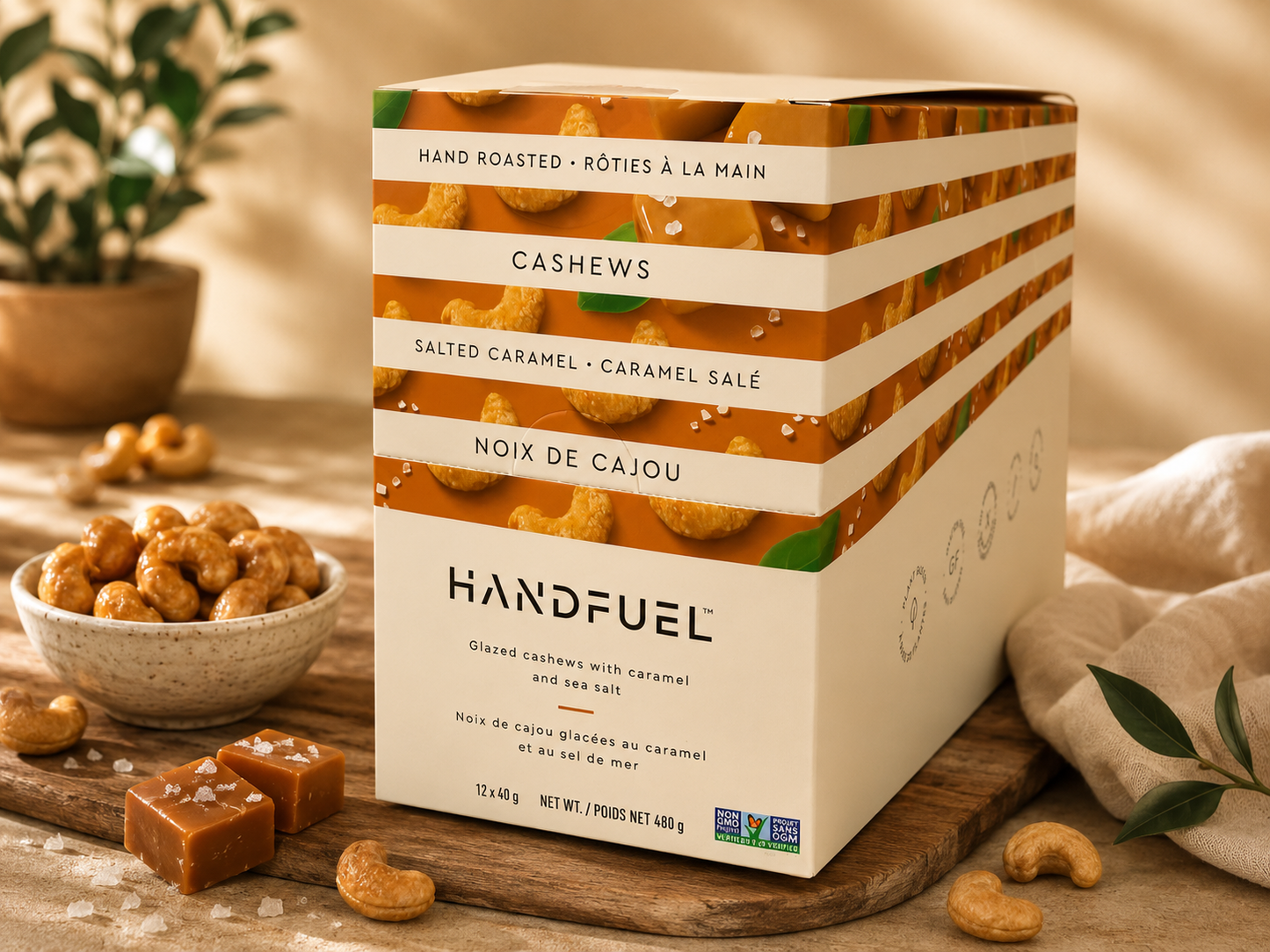 Handfuel - Salted Caramel Cashews - Box of 12