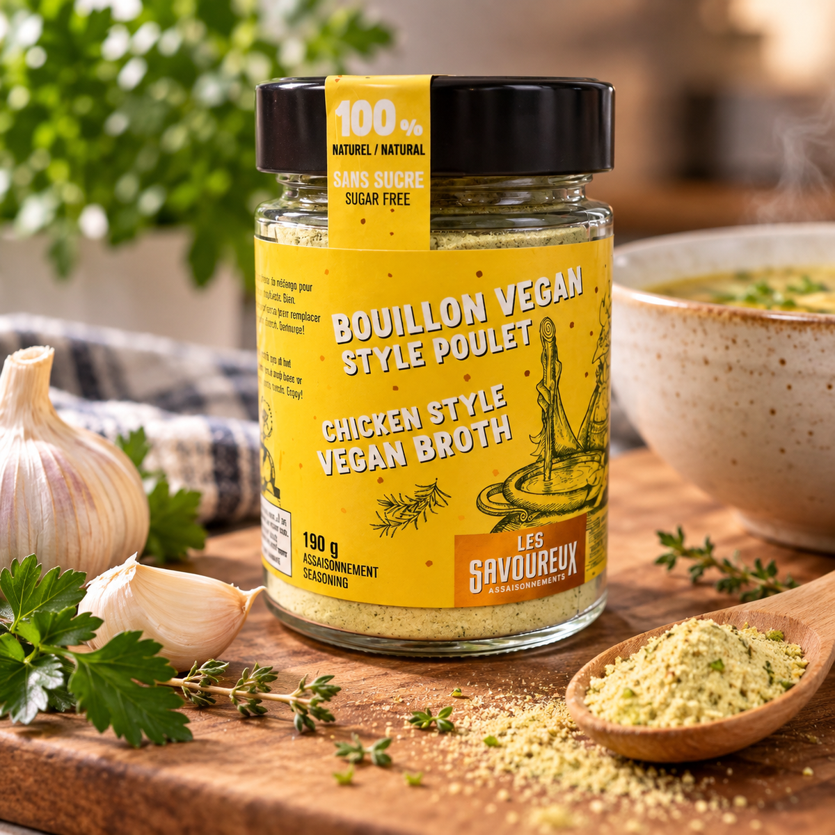 Les Savoureux - Chicken Style Vegan Broth - (190 g)