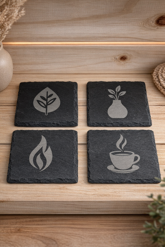 The Cozy Collection – Slate Coaster Set (Set of 4)