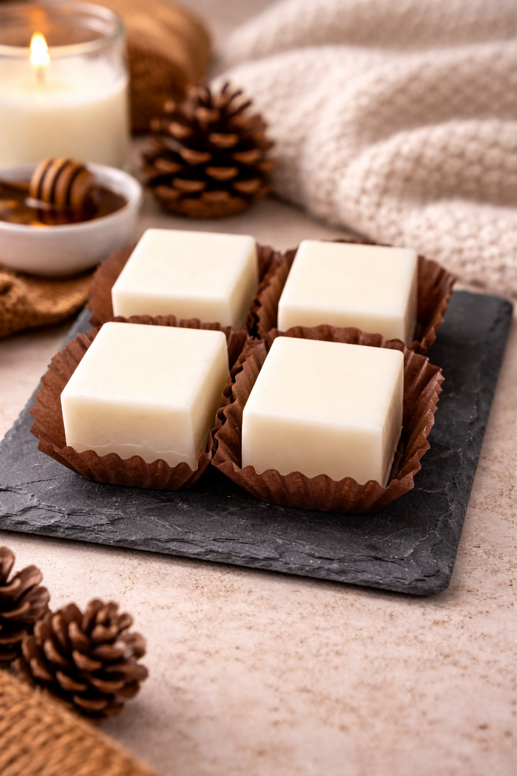 Cozy Glow Wax Melts – 4 Artisan Cubes